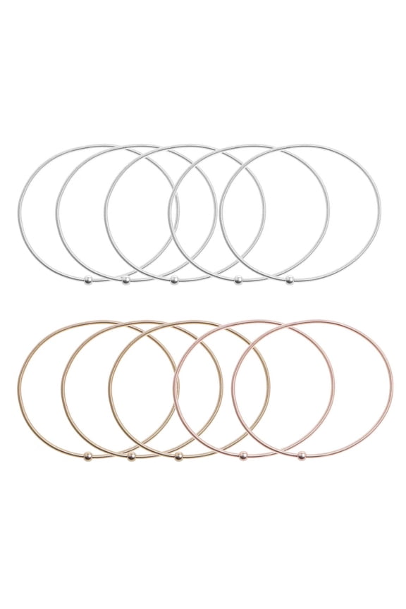 10Pcs Spiral Bracelet Tightenable Screw for Head Can Be Opened Metal Bangle Bracelets Womens Coil Jewelry for Girl