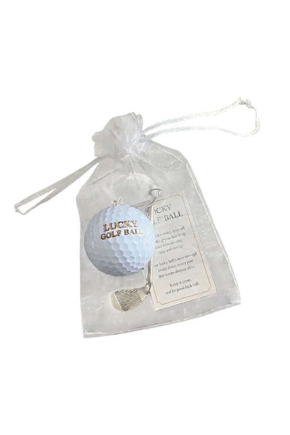 1Set Golf Themed Keychain Gift with Poem Card Included for Golf Players as Thoughtful Present Reducing Anxiety in Sports Life
