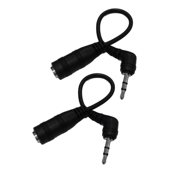 NEXAVKPR 2.5mm Right Angle Male Plug to 3.5mm Female Jacks Stereo AUXs Sound TRS Socket