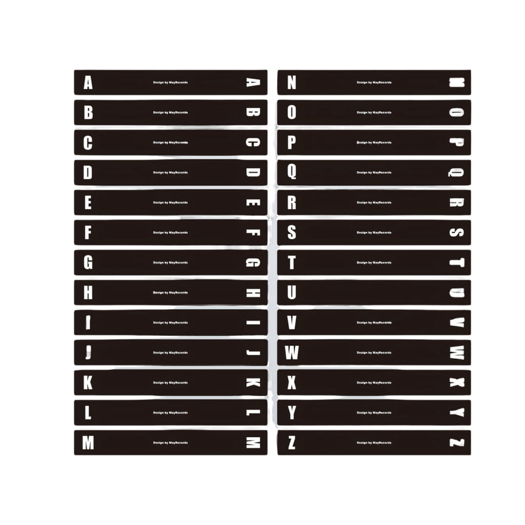 NEXAVKPR 26Pcs LPs Vinyls Record Alphabetical Index Cards For Easy Cataloging And Quickly Access PP Materials