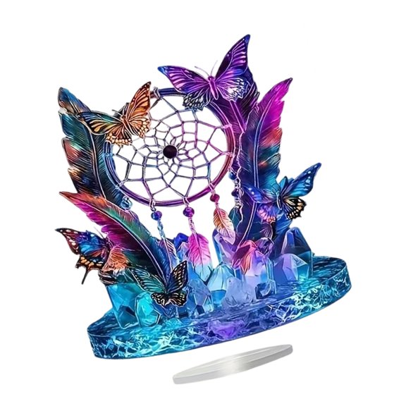 NEXAVKPR 2D Flat Acrylic Ornament Toads/Motorcycle/Tree/Gnomes Statues Desktop Decors