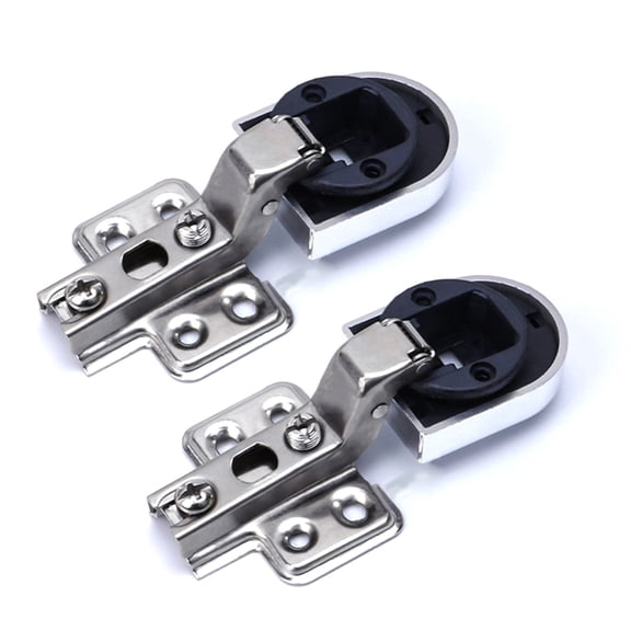 NEXAVKPR 2Pcs Kitchen Cupboard Glass Door Hinge Clip Cold Rolled Steel Hydraulic Glass Door Hinges Furniture Accessories