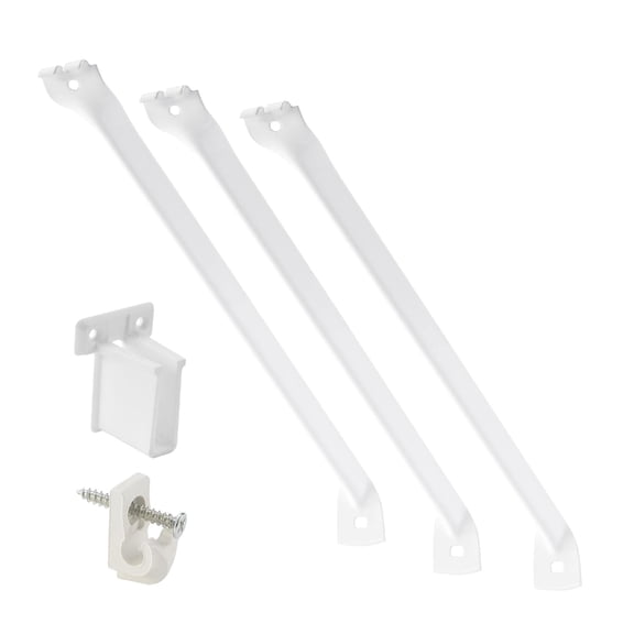 NEXAVKPR 3 piece Heavy Duty Metal Shelf Supports For Closet Storage Systems Triangular Structure Not Sagging Design Easy Installation Included