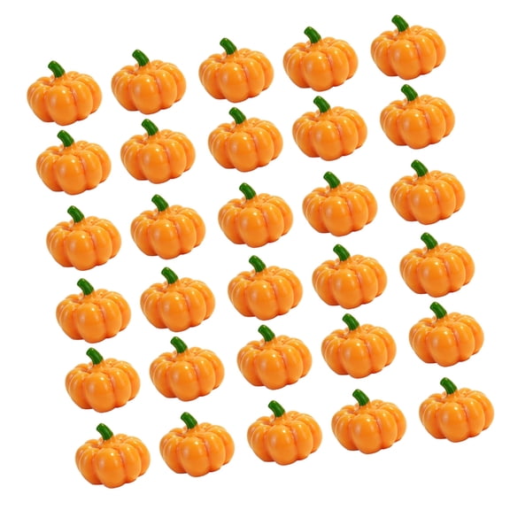 NEXAVKPR 30Pcs Miniature Artificial Pumpkins Statue Mini Resin Pumpkins Figurines Tiny Resin Pumpkin Micros Landscape Decorations