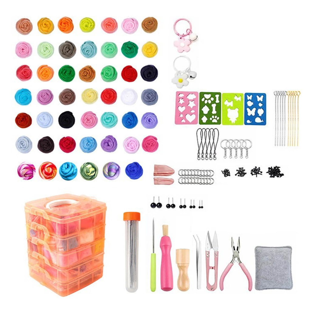 NEXAVKPR 36/48 Colors Needle Felting Supplies Kits, Needle Felting Supplies