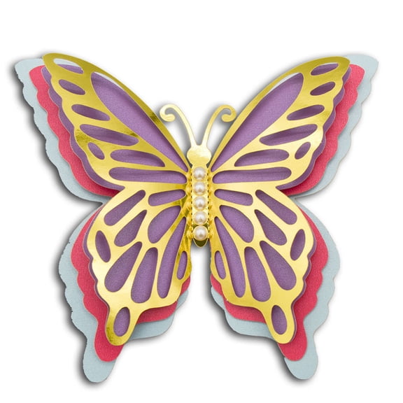NEXAVKPR 3D for Butterfly Wall Sticker Hollow Glitter Decal Ornament Wallpaper for Home Kids Room Living Room Decoration
