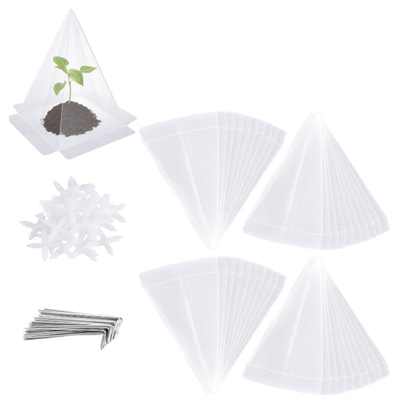 NEXAVKPR 40Pcs Weather Resistant Plant Domes for Seedling Protecting Clear Transparents