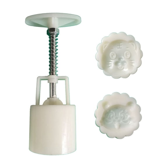 NEXAVKPR 50g Cute Tiger Shape Pastry Moulds Mooncake Molds Mooncake Mould Hand Pressure Plastic Material Baking Accessories Tools