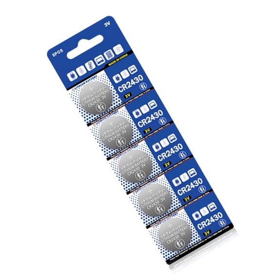NEXAVKPR 5Pcs CR2430 CR-2430 DL2430 KL2430 KECR2430 Lithium Button Cell Battery 3V 270mAh for Remote Controls and Flash Toys