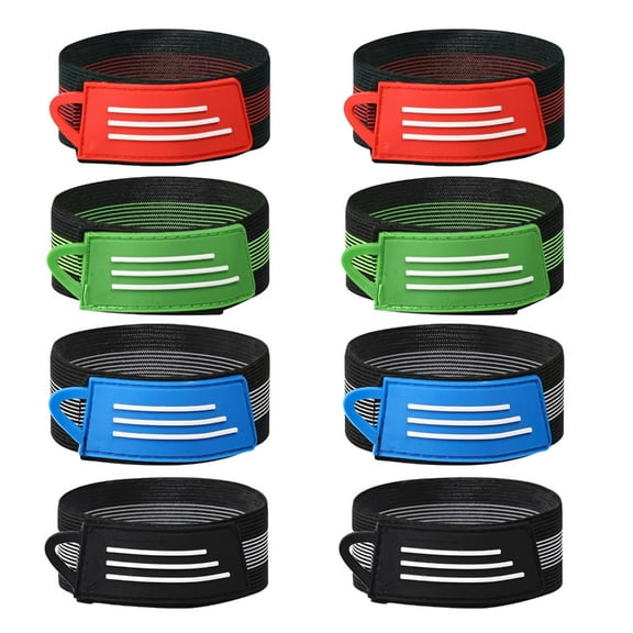 NEXAVKPR 8Pcs Bike Ankle Leg Strap Elastic Bike Ankle Riding Puttee Cycling Safety Bind Adjustable Cycling Ankle Fastening Belt