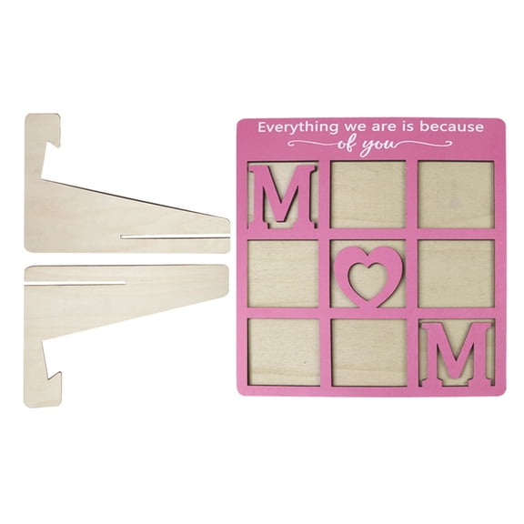 NEXAVKPR 9 Grid Picture Frame Mother Father Day Photo Frame Gift for Memorable Display
