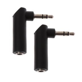 NEXAVKPR 90 Degree Right Angled 3.5mm Male to Female Adapter 3 Pole Converter Headphone Audio Microphone Stereo Plug Connector