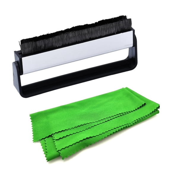 NEXAVKPR Anti Static Carbon Fiber LPs Record Cleaner Brush with Cloth Enhances Sound