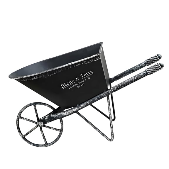 NEXAVKPR Antique Metal Wagon Flowerpot Weather Resistant Iron Planter Flower Container