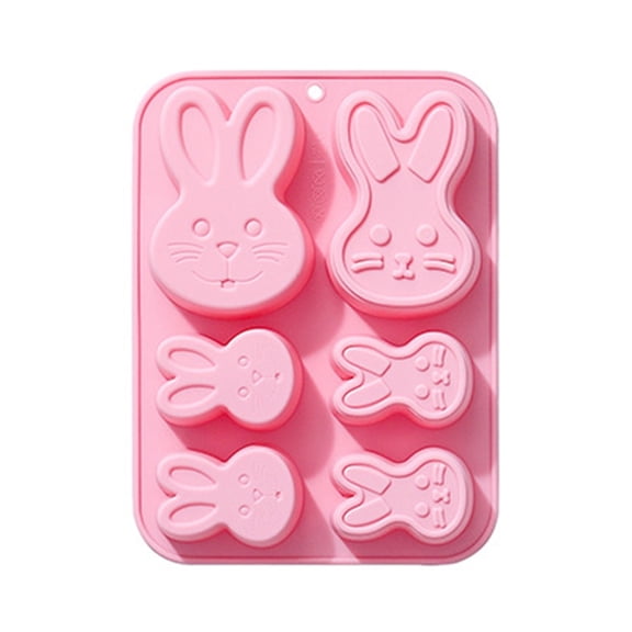 NEXAVKPR Big & Small Rabbit Shaped Chocolate Silicone Mold DIY Cake Mold Baking Tool