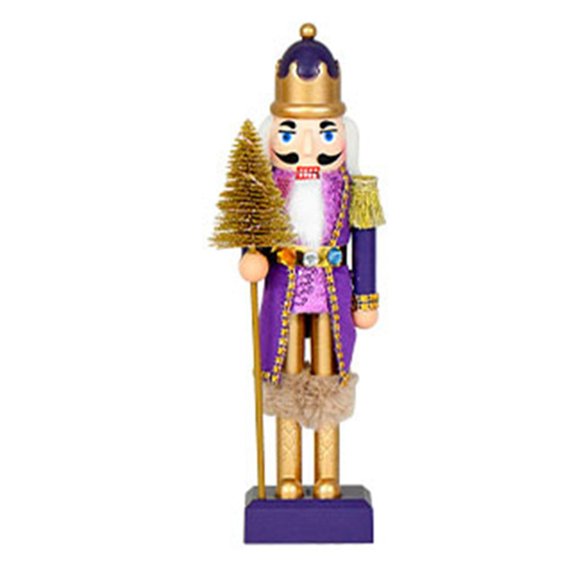 NEXAVKPR Bright Christmas Tree Nutcrackers Wooden Decoration With LED Lights And Festival Music For Holiday House Decors