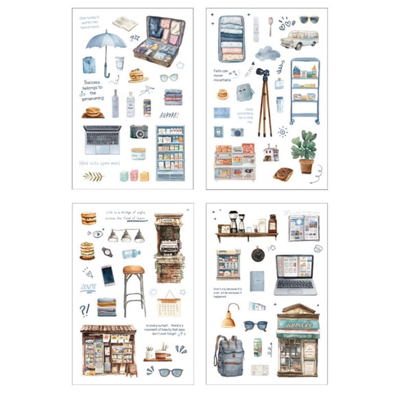 NEXAVKPR Bullets Journals Decal Decorative Sticker Travel Scrapbooking Sticker Gift