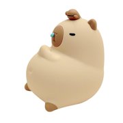 NEXAVKPR Cartoon Snotty Capybara Silicones Night Lamp Touch Control Dimmable Multicolored LED Nightlight for Bedroom Decoration