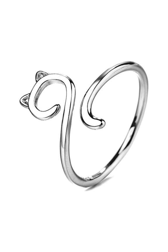 Cat Adjustable Rings for Women Crochet Tension Regulator Finger Ring Unique