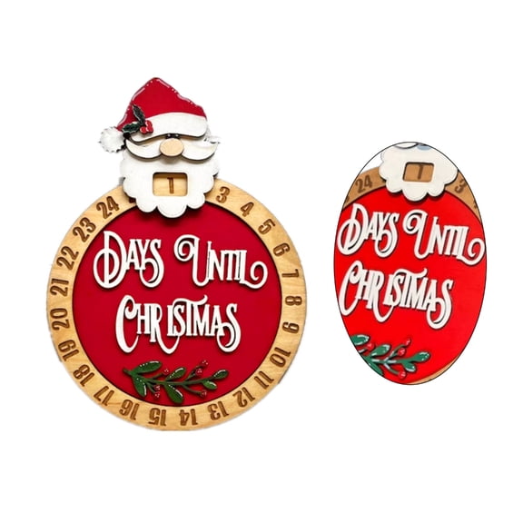 NEXAVKPR Christmas Countdown Decor Wood Block Clock for Countdown Display Calender