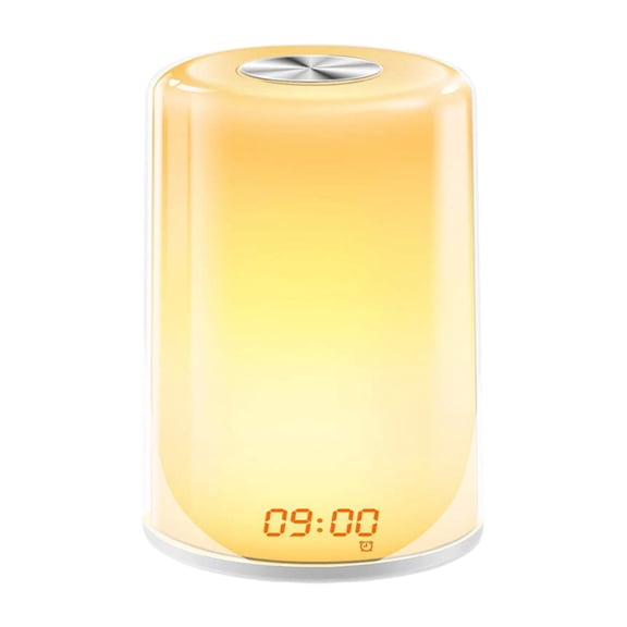 NEXAVKPR Color Changing Touch Sensitive LED Night Light and Alarm Clock for Eye Safety