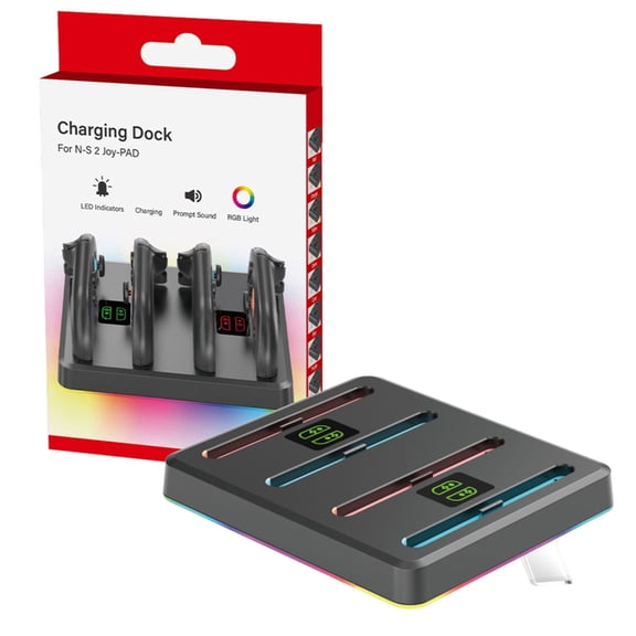 NEXAVKPR Colorful Controller Charger Stand Holder With Eye Catching Light Display for NS2