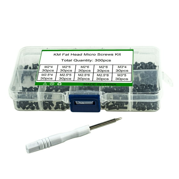 NEXAVKPR Comprehensive Set of 300pcs Self Tapping Screws for Electronics & DIY Projects