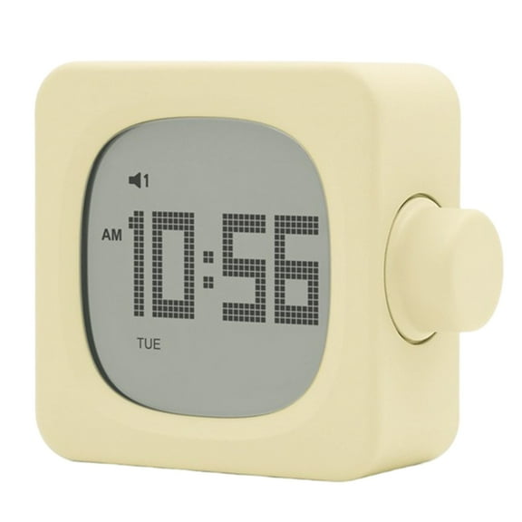 NEXAVKPR Creative Cubic Alarm Clock with Snoozes Function Timer for Students Night Lamp LED Display Rechargeable Desktop Clock