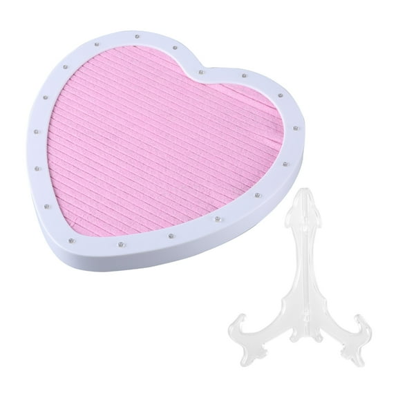 NEXAVKPR Creative Glowing Heart Shaped Message Board with Changeable Letters LED Lighted Felt Letter Sign Party Table Decorations