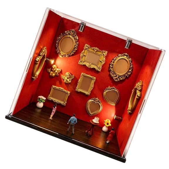 NEXAVKPR Creative Miniature Shadows Box Art Craft Set Plastic Texture for Wall Decoration