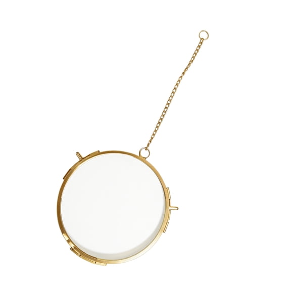 NEXAVKPR Decorative Circular Metal Photo Frame Natural Dried Flower Holder For Wall
