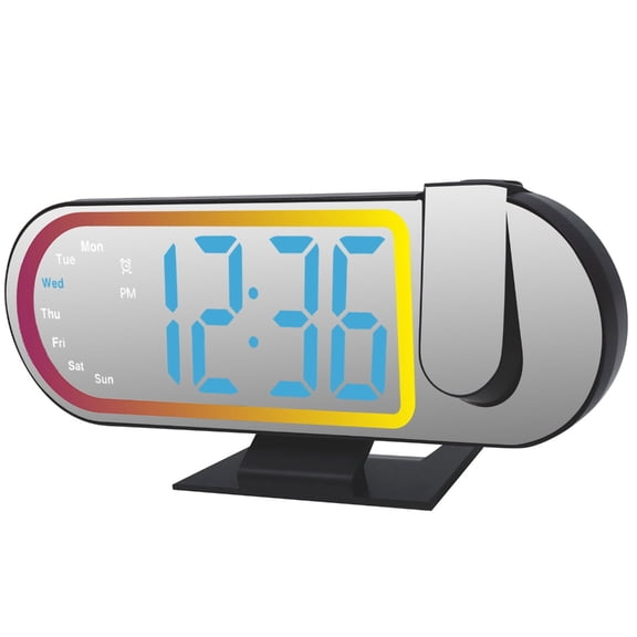 NEXAVKPR Digital Wall Clock With Surrounding Color Altering Radiances And Ceiling Projection Technology
