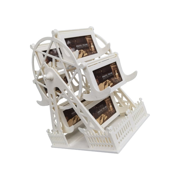 NEXAVKPR Elegant Ferris Wheel Design Picture Frame Features 360 Degree Rotating Photos Frame For Enhances Viewing Experience