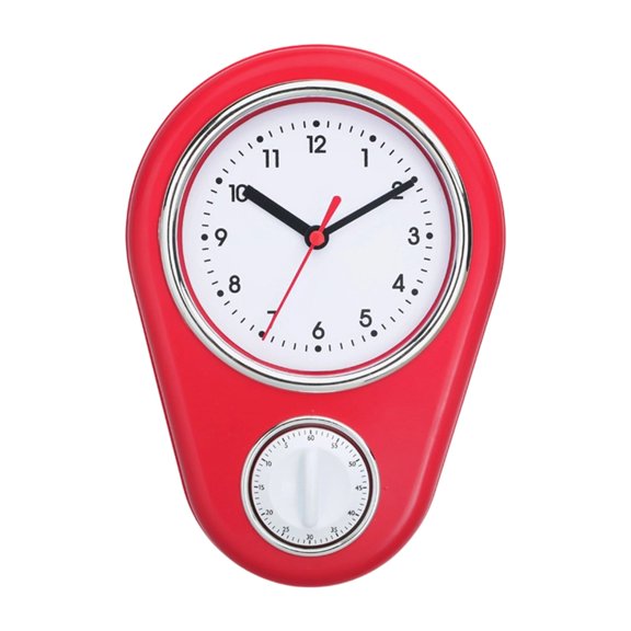 NEXAVKPR Elegant Quartzs Movement Wall Clock 9Inch Kitchen Countdown Timer Easy To Read