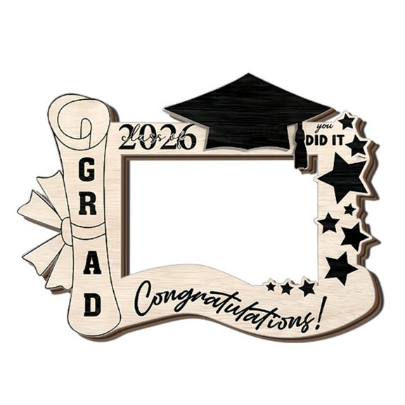 NEXAVKPR Elegant Wooden Picture Frame Solid Wood Photo Frame Specially Designs for 2026 Graduate to Display Treasure Moment