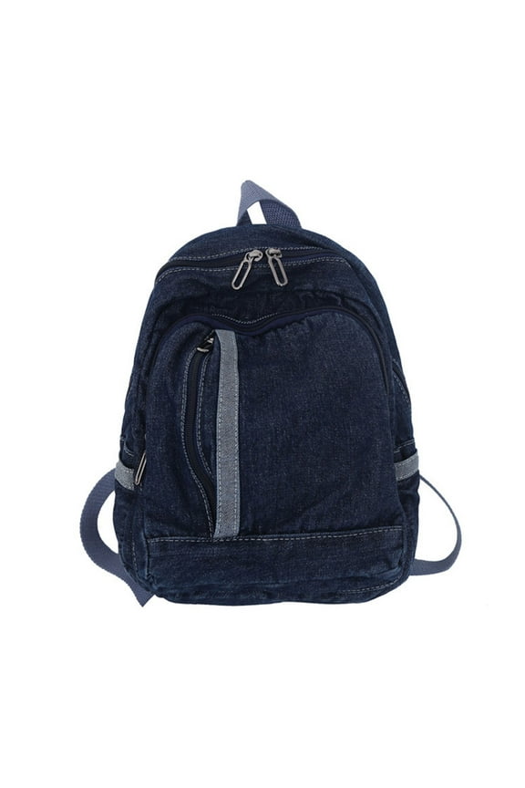 Exquisite Blue Jean Backpack Rucksack Schoolbag Denim Daypack for University