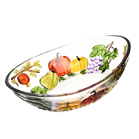 NEXAVKPR Eye Catching Glass Farmhouse Pumpkin Bowl Functional And Decorative Tableware