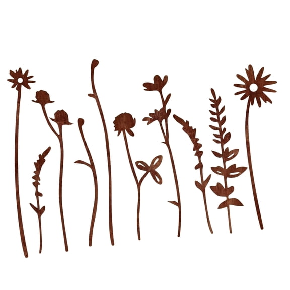 NEXAVKPR Eye Catching Handcrafted Rusty Metal Garden Ornament In Leaf Shape Ideal For Landscaping Porch And Yard Decoration