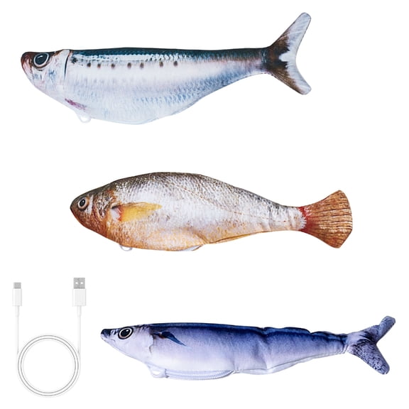 NEXAVKPR Flopping Fish Electric Moving Fish Toy Realistic Simulation Wagging Fish Pet Toy