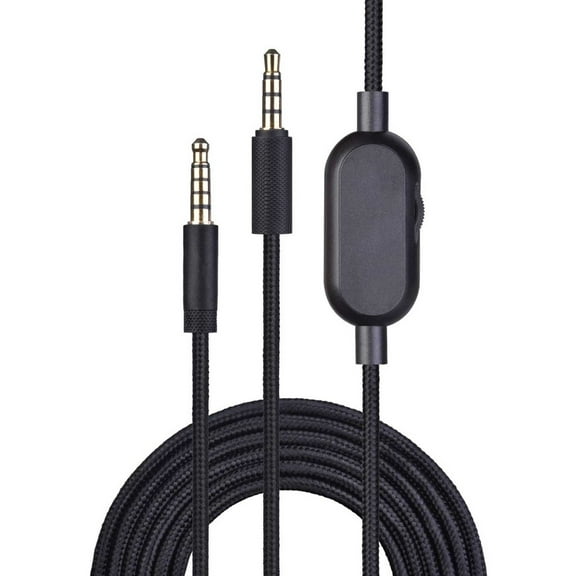 NEXAVKPR Gaming 3.5mm Headphone Cable with in line Volume Control and Microphone Function Compatible for G433/G233 Headphones