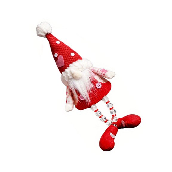 NEXAVKPR Glowing Gnome Pink Dolls Gnome (Valentine's Day ) Knitted Elves Glowing Gnome