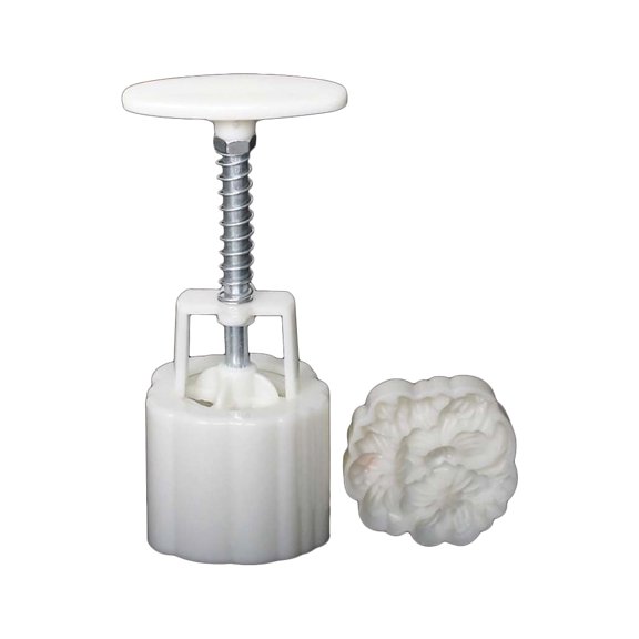 NEXAVKPR Hand Pressure Fondant Moon Cake Mould Plastic Press Cookie Cutter Baking Tool