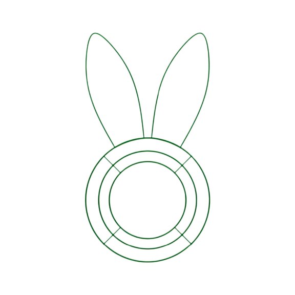 NEXAVKPR Handcrafted Iron Circle With Rabbit Eggs Motifs Multifunctional Wall Hanging Indoor Decoration Weather Resistant Festival Home Accent