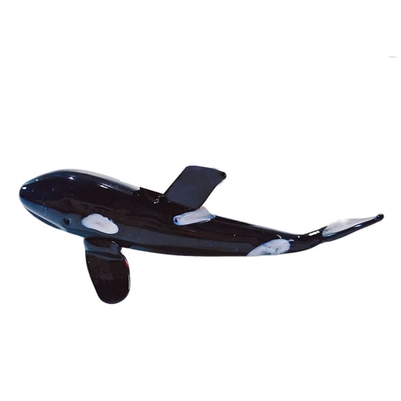 NEXAVKPR Handmade Glass Orca Dolphin Keyring Pendant Craft Landscape Figurines