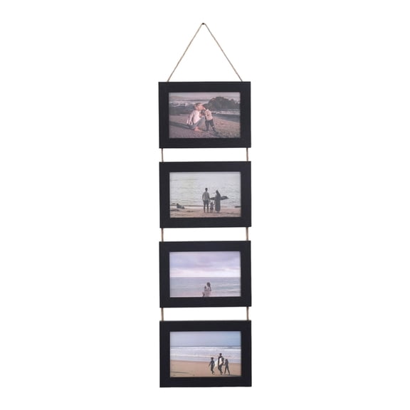 NEXAVKPR Hanging Collage Picture Frames Set 4Opening Horizontal Picture Frame Made to Display for Wall Decors 4×6inch Photo