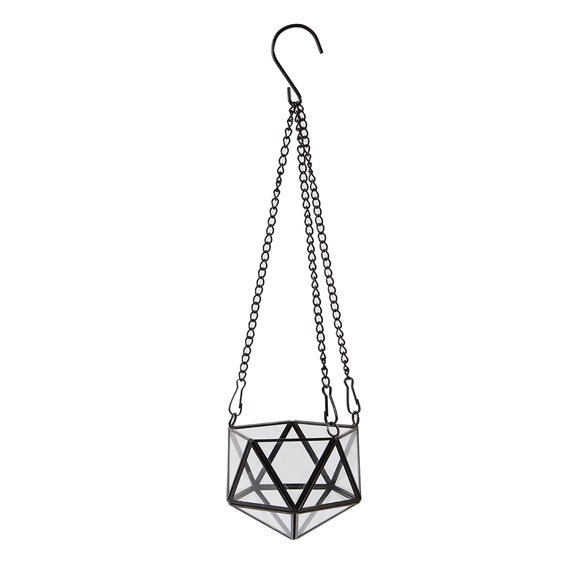 NEXAVKPR Hanging Glass Terrarium Geometric Shape Plant Holder Planter Flower Pot