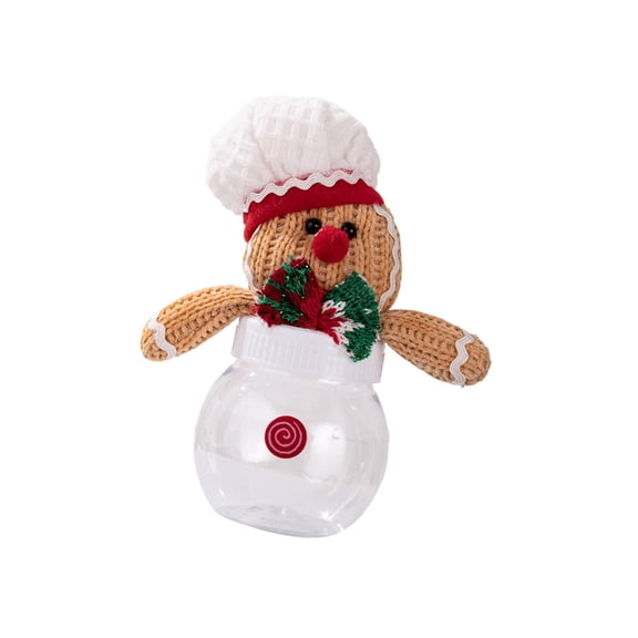 NEXAVKPR Holiday Treat Container Creative Santa Design Candy Storage Jar Sealed Plastic Snack Holder For Kids Office Decoration