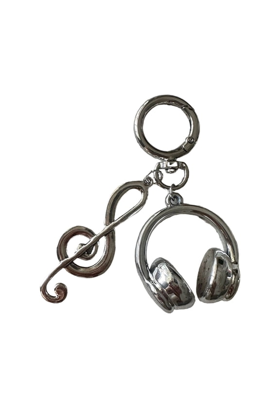Innovative Music Theme Keyring Stylish Decoration For Backpacks And Keys