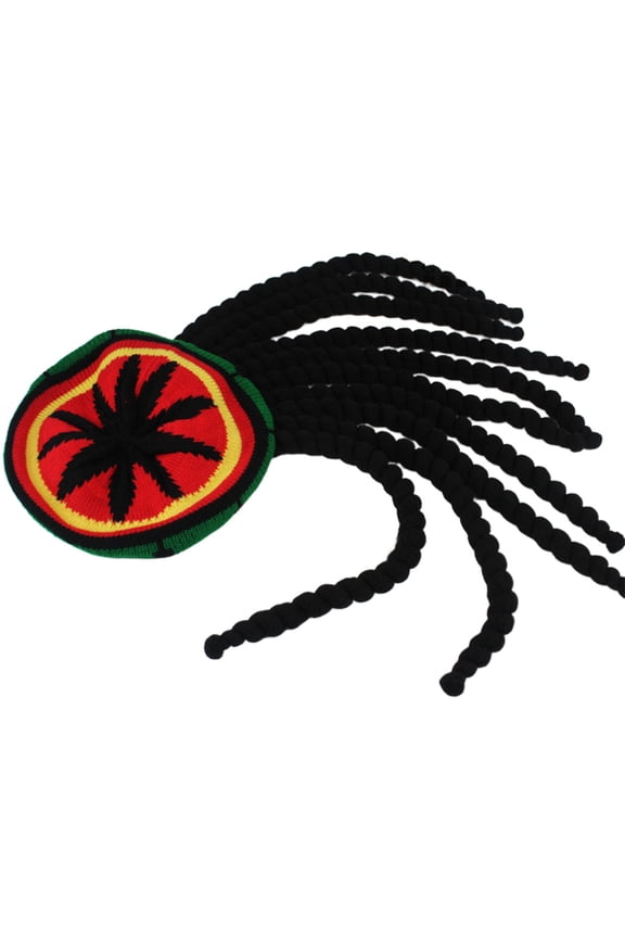 Men Women Novelty Dreadlocks Wig Hat Reggae Jamaican Style Crocheted Knitted Bea