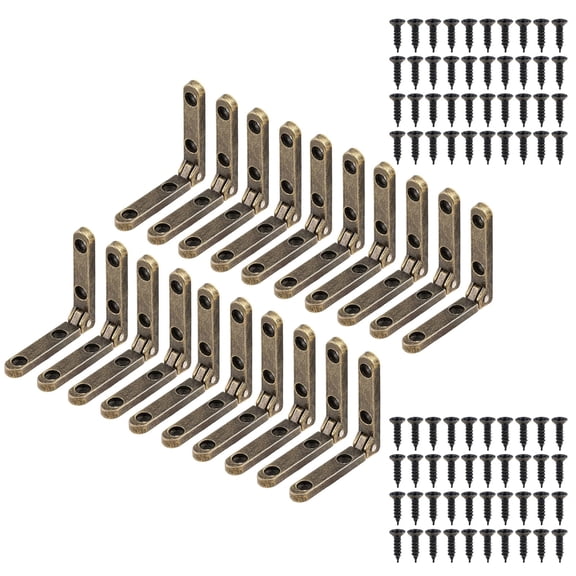 NEXAVKPR Metal Hinges Rusts Proof Small Hinges 20 set for Handmade Wooden Chests & Shelves